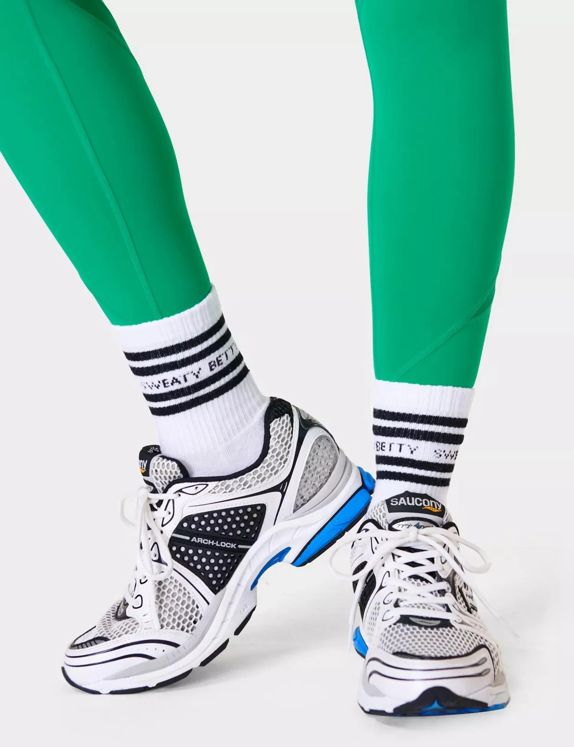 Varsity Slogan Socks - White Black