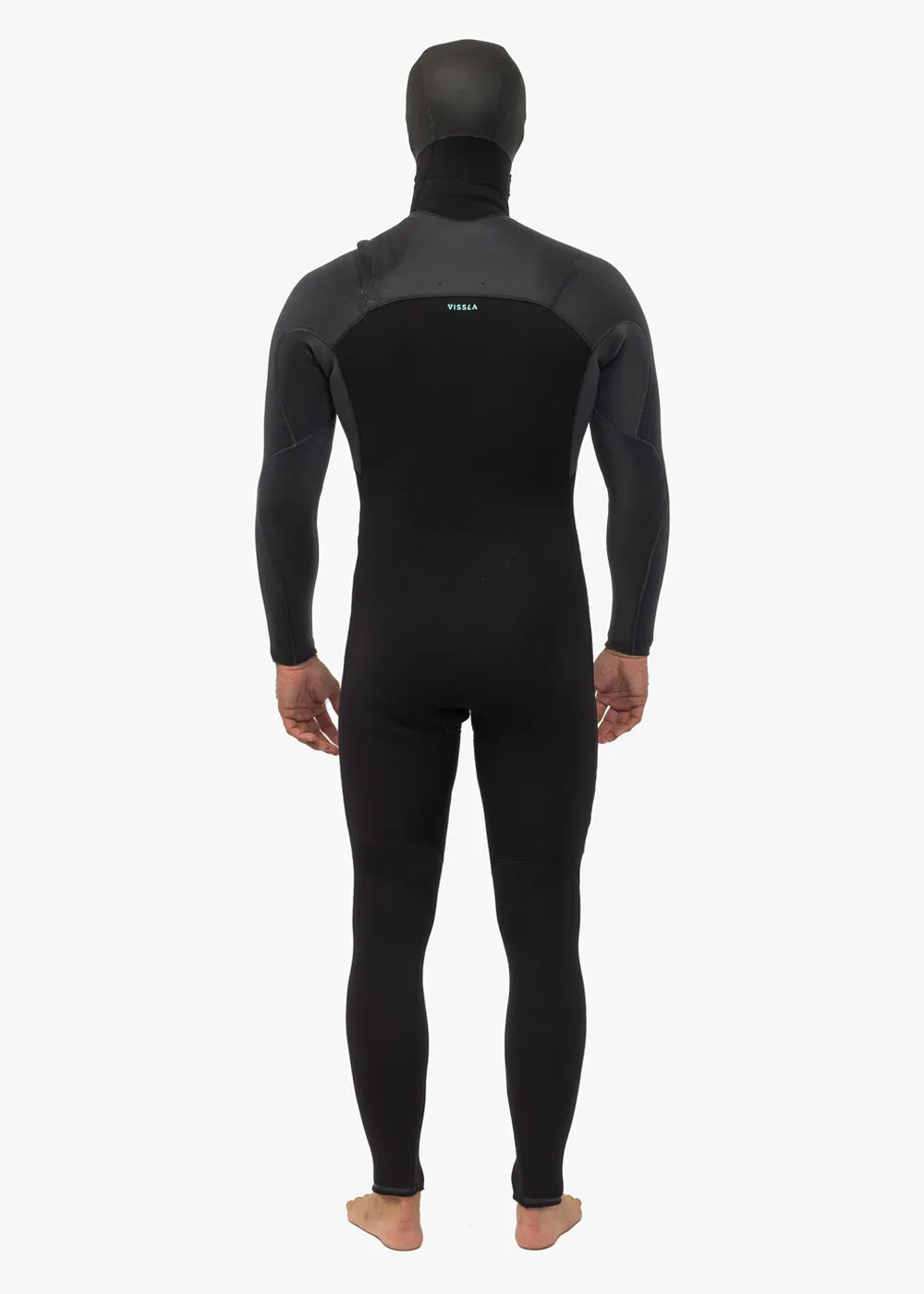 VIssla High Seas II 5/4 Hooded Chest Zip Full Wetsuit - Charcoal