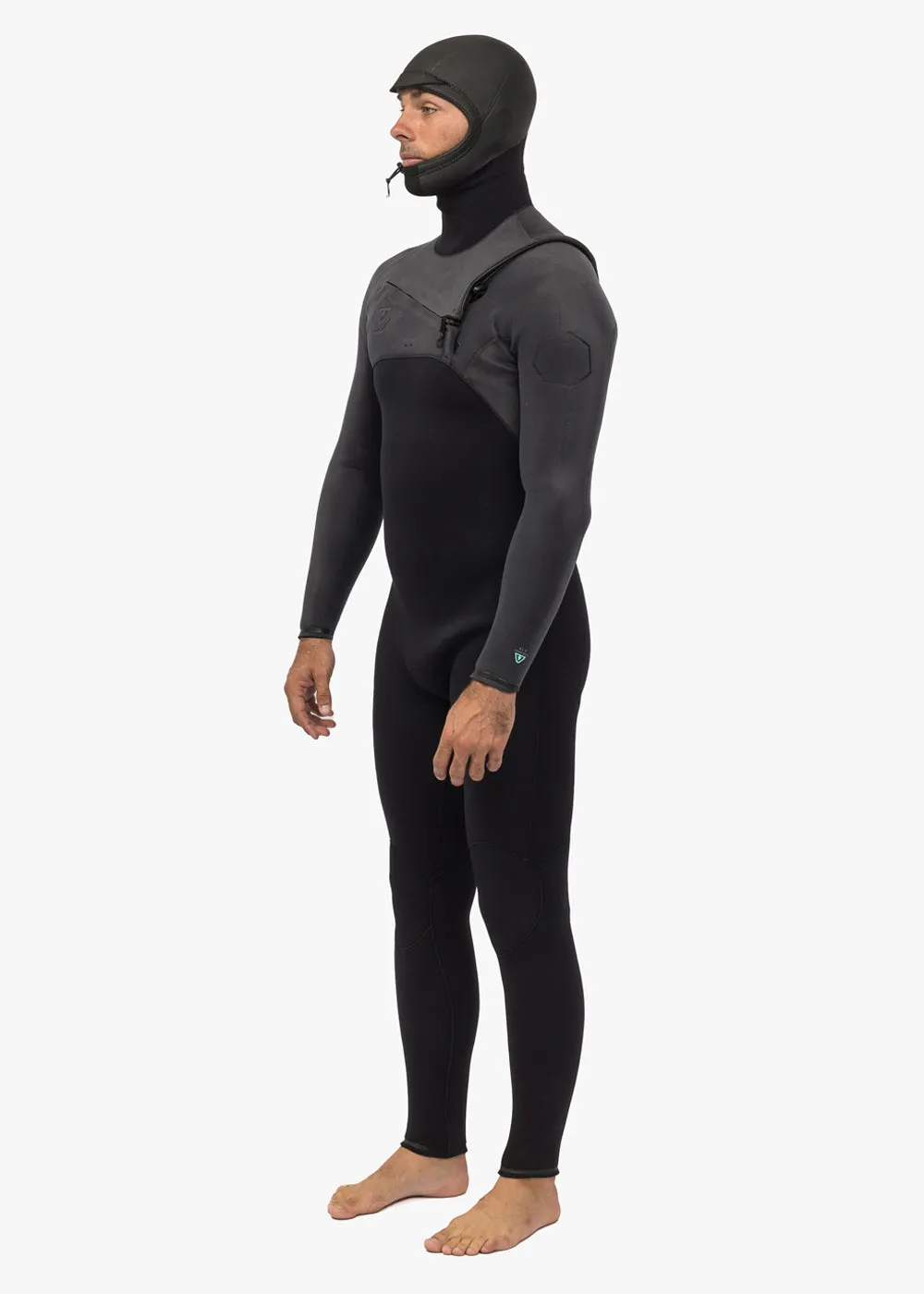 VIssla High Seas II 5/4 Hooded Chest Zip Full Wetsuit - Charcoal