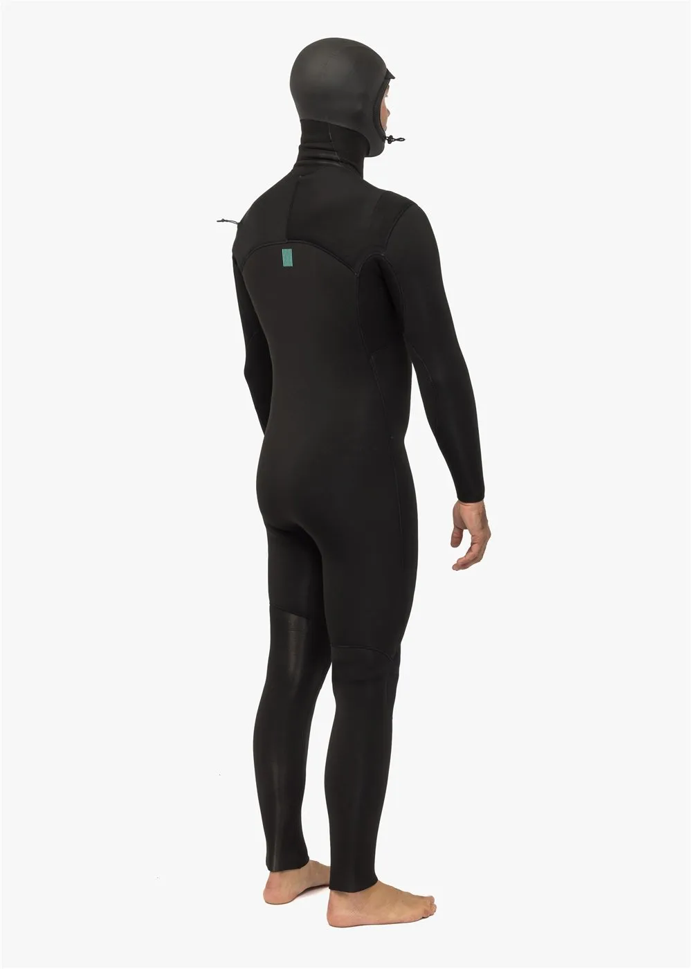 Vissla x Axxe New Seas 4-3 Hooded V-Zip Full Wetsuit - Black