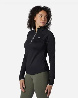 W Head Grid Half Zip - Black