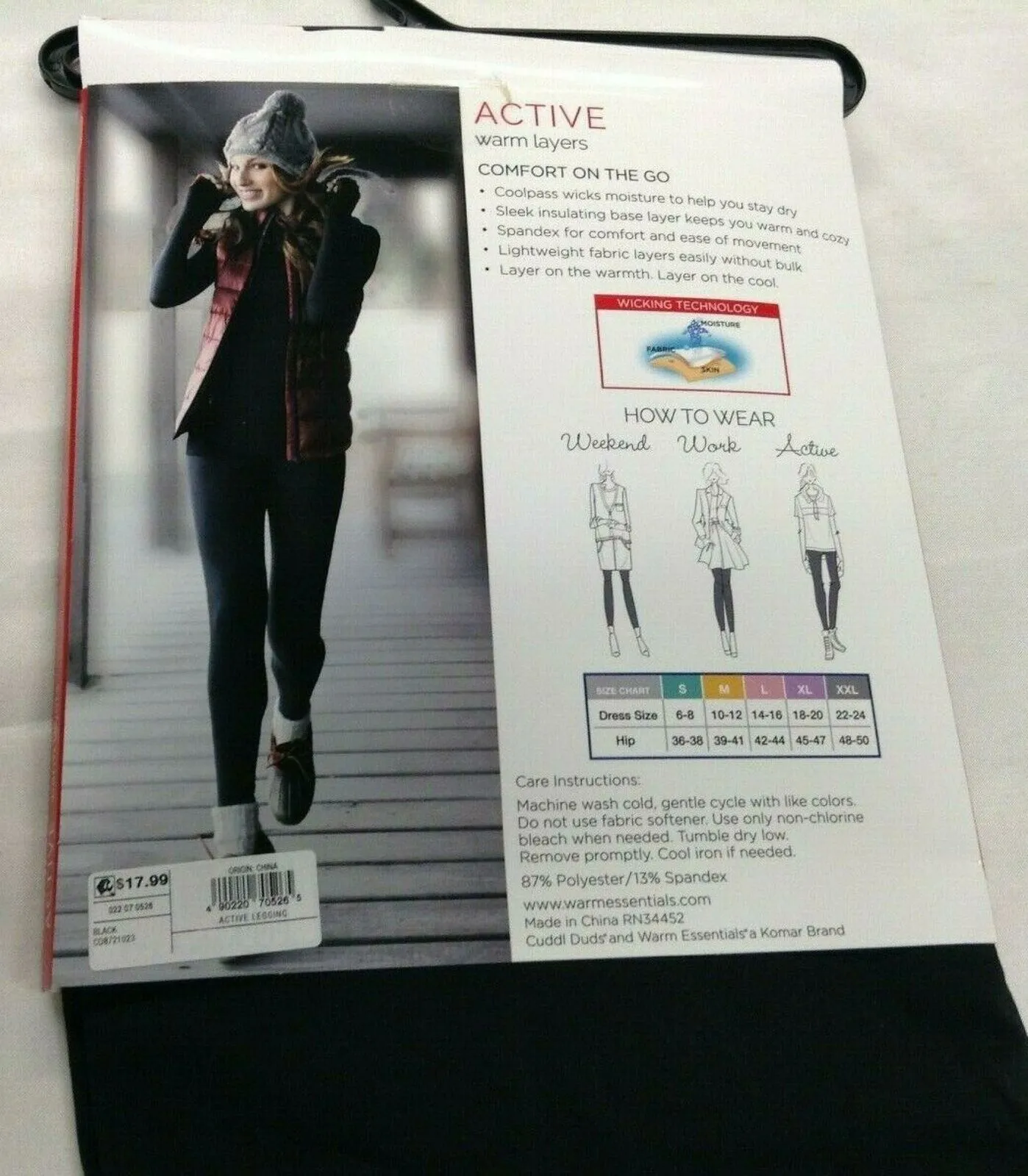 Warm Essentials by Cuddl Duds Women's Active Leggings