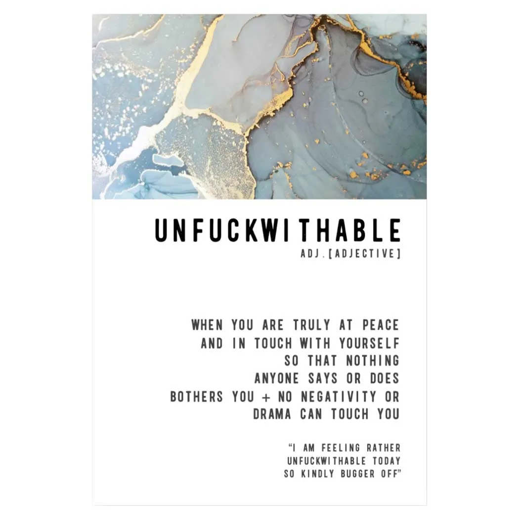 Warm Human Unfuckwithable Greeting Card