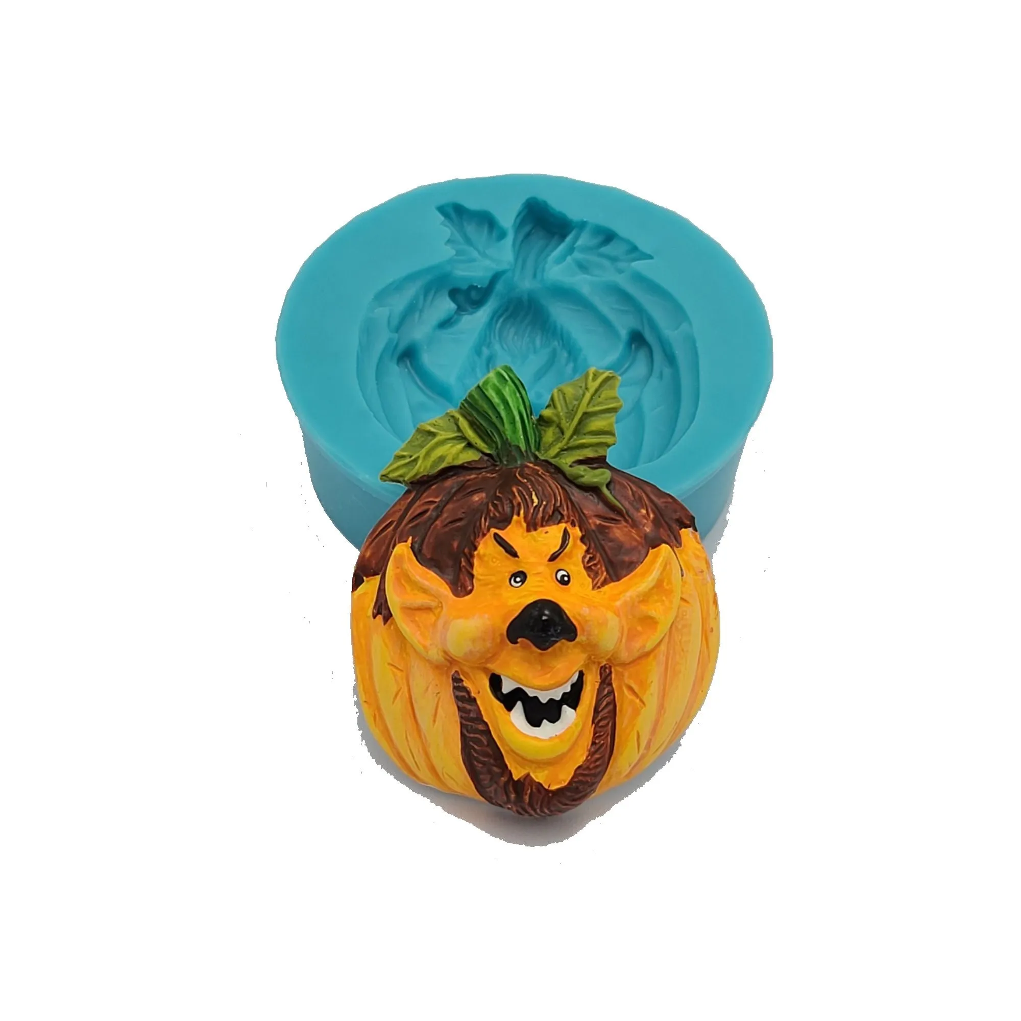 Werewolf Jack O’Lantern Pumpkin Halloween Silicone Mold  Resin Polymer Clay.