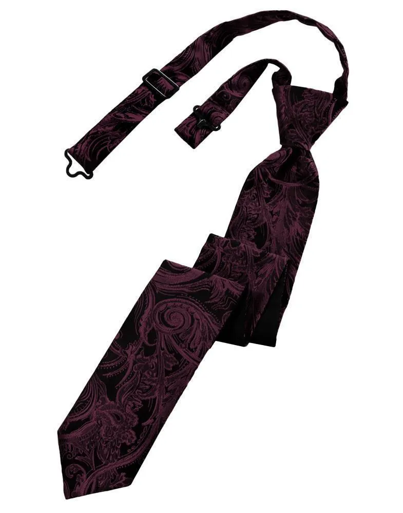 Wine Tapestry Skinny Necktie