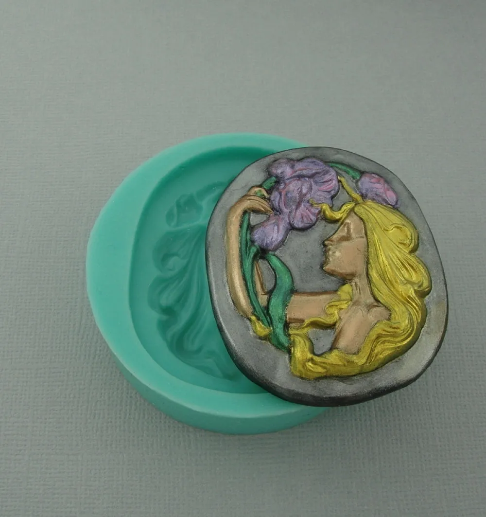 Women Face Silicone Mold  for Crafts, Resin, Clay.
