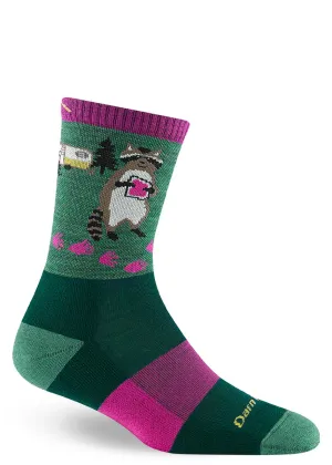 Women's Moss Raccoon Light Cushion Wool Hiking Socks
