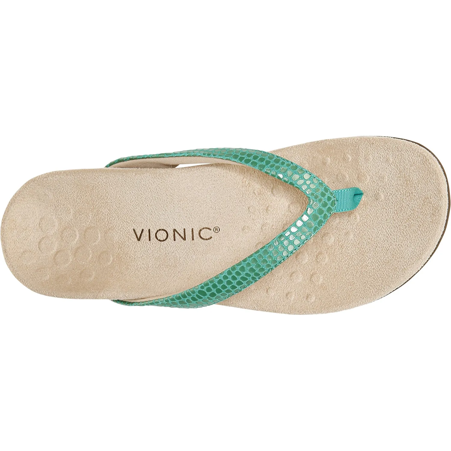 Women's Vionic Dillon Green Lizard Leather