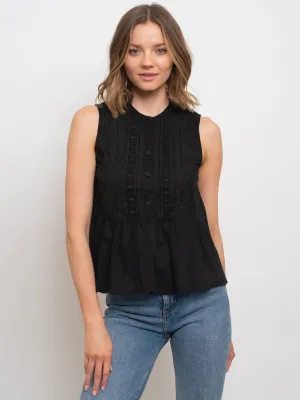 WOMEN'S WOVEN CROCHET TOP