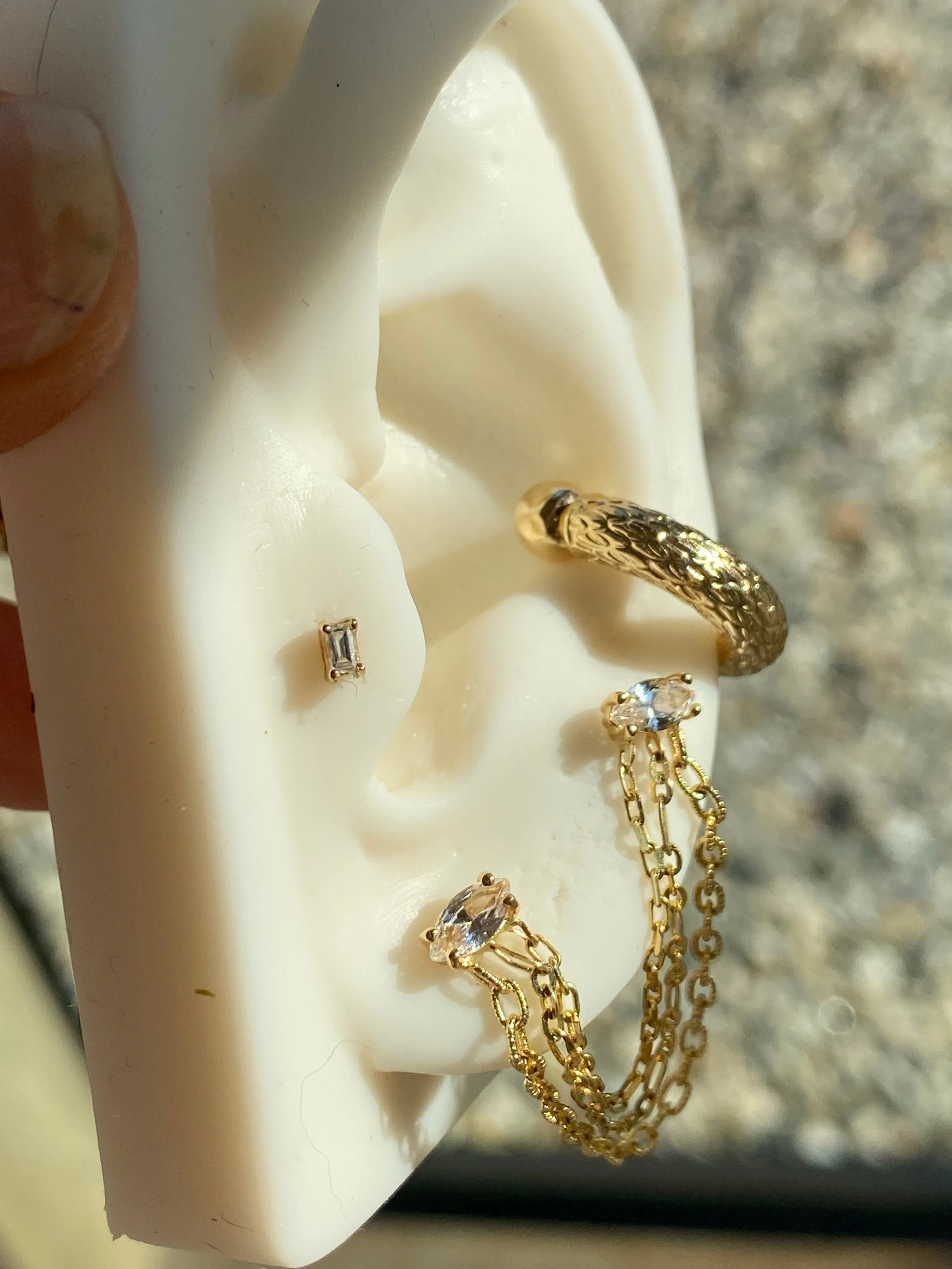 Woven Hollow Ear Cuff