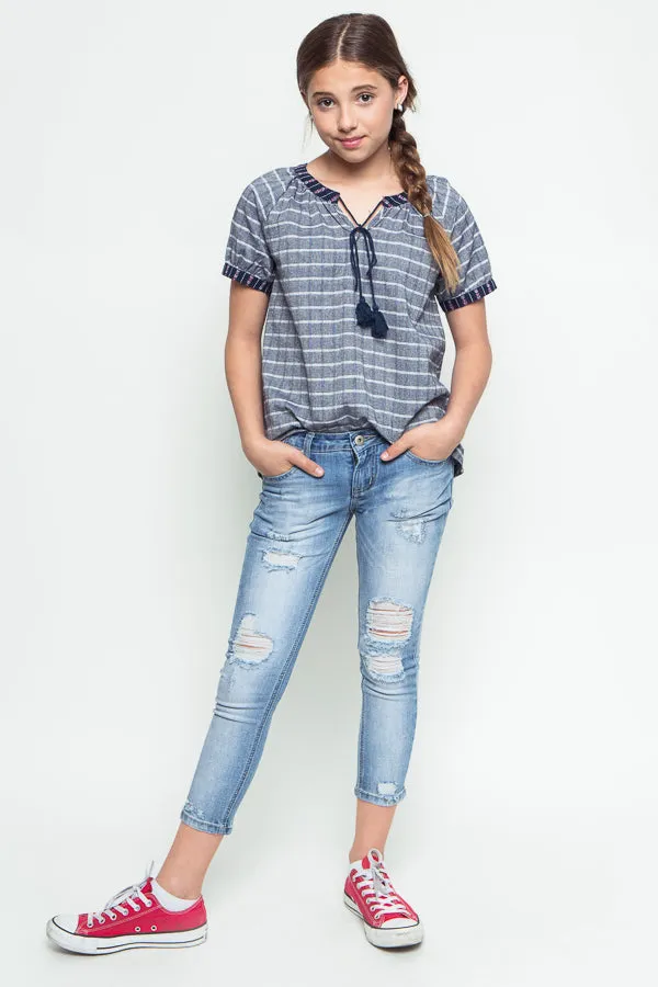 Woven Tunic Top