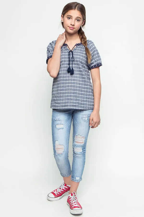 Woven Tunic Top