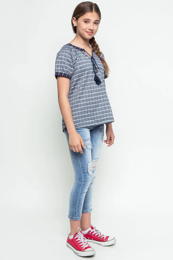 Woven Tunic Top