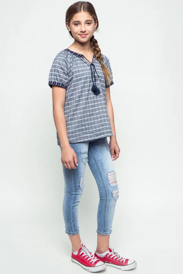 Woven Tunic Top