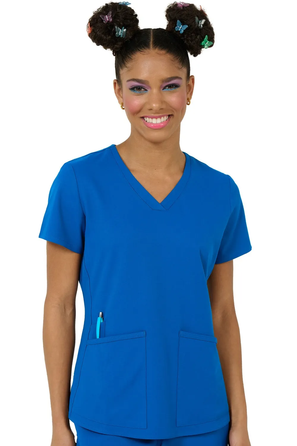 Zavate Scrub Top Studio Focus V Neck 1165