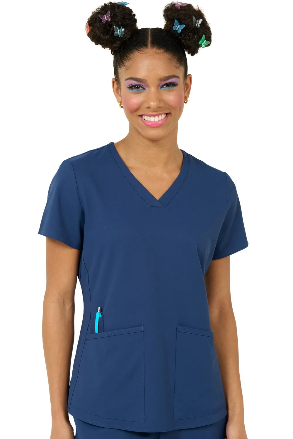 Zavate Scrub Top Studio Focus V Neck 1165